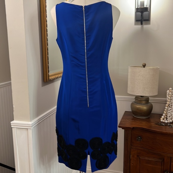 Jason Wu Royal Blue 100% silk dress with decorative embroidery around bottom - Picture 6 of 11